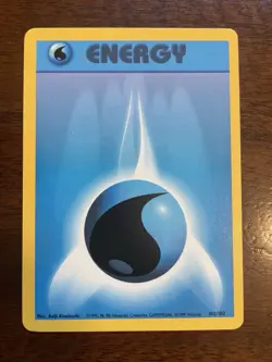 1999 Pokémon Misty's TRAINER DECK B Water Energy MINT 102/102 Red Back RARE - Image 6