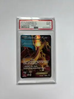 2014 Pokemon XY Flashfire Full Art Holo Charizard EX #100 PSA 9 MINT - Image 3