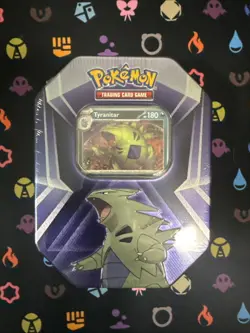 Pokemon TCG Tyranitar Triple Whammy Collector's Tin SEALED 3 Packs + 3 Foil Card - Image 4