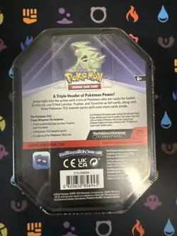 Pokemon TCG Tyranitar Triple Whammy Collector's Tin SEALED 3 Packs + 3 Foil Card - Image 5