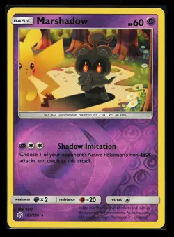 Marshadow 103/236 Reverse Holo Rare Cosmic Eclipse Pokémon Card - Image 1