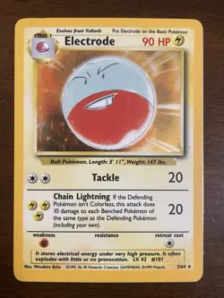 1999 Pokemon Electrode Jungle Error/Misprint No Set Symbol 2/64 Holo Rare - Image 1