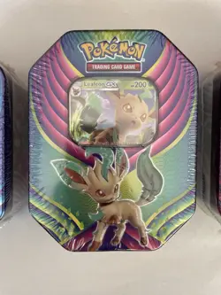 Pokemon Evolution Celebration Set 3 Tins GLACEON GX SYLVEON LEAFEON NEW SEALED - Image 12