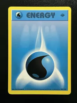 WATER ENERGY Pokemon Card WOTC 1st Edition Base Set Shadowless 102/102 NM (B) - Image 1