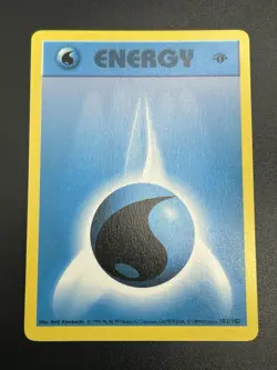 WATER ENERGY Pokemon Card WOTC 1st Edition Base Set Shadowless 102/102 NM (B) - Image 3