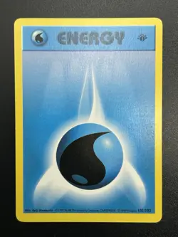 WATER ENERGY Pokemon Card WOTC 1st Edition Base Set Shadowless 102/102 NM (B) - Image 8