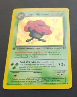 Dark Vileplume Pokemon First Edition Holo Team Rocket 13/82 1st ed - Image 2
