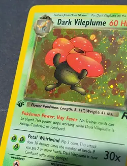Dark Vileplume Pokemon First Edition Holo Team Rocket 13/82 1st ed - Image 25