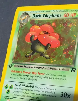 Dark Vileplume Pokemon First Edition Holo Team Rocket 13/82 1st ed - Image 28