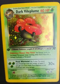 Dark Vileplume Pokemon First Edition Holo Team Rocket 13/82 1st ed - Image 29