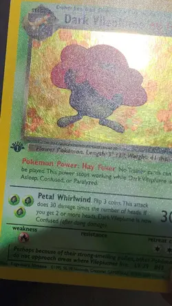 Dark Vileplume Pokemon First Edition Holo Team Rocket 13/82 1st ed - Image 3
