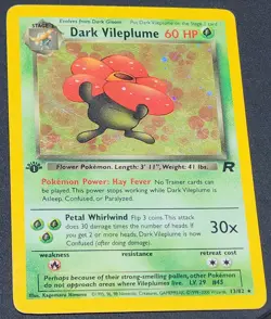 Dark Vileplume Pokemon First Edition Holo Team Rocket 13/82 1st ed - Image 6