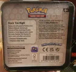 Pokemon TCG Stacking Tins 3 Booster Packs 2 Stickers - Image 3