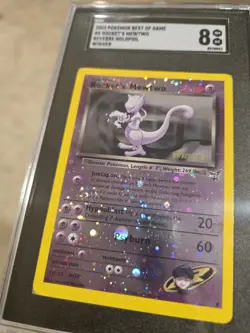 Pokemon ~ Best of Game Winner ~ Rocket's Mewtwo ~ SGC 8 ~ NM ~ R HOLO 🍥 SWIRL - Image 6