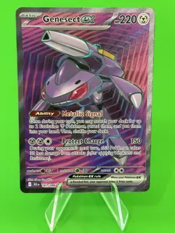 Pokemon Genesect ex Scarlet & Violet Black Bolt Ultra Rare Full Art 161/086 NM!! - Image 1
