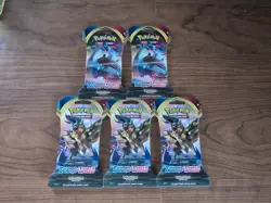 8X Pokémon Sword and Shield Base Set Sleeved Booster Packs Lot Factory Sealed - Image 3