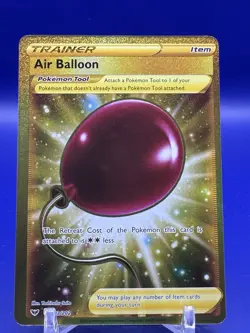 Air Balloon 213/202 Sword & Shield Full Art Gold Secret Rare Pokemon Card NM OC - Image 3