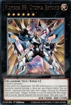 Yugioh - Number 39 Utopia Beyond - 1st Edition Rare NM - Plus Free Holo Card - Image 2
