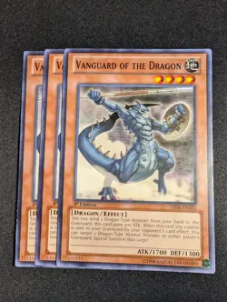 Yugioh - 3x Vanguard of the Dragon YSKR-EN025 1st Edition Common NM - Image 1