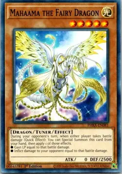 Mahaama The Fairy Dragon PHRA-EN081 Yu-Gi-Oh! Card Light Play 1st Edition - Image 1