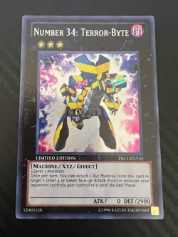 Yugioh Number 34: Terror-Byte PRC1-ENV02 Secret Rare Limited Edition NM - Image 3
