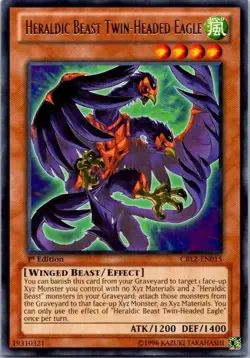Heraldic Beast Twin-Headed Eagle CBLZ-EN015 Yu-Gi-Oh! Card LP 1st Edition - Image 1