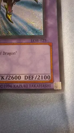 Double Misprint! Gaia the Dragon Champion LOB-125. Gold Name + Reverse Holo Foil - Image 3