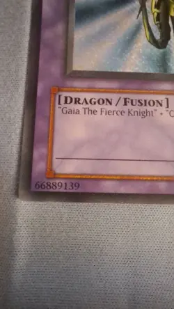 Double Misprint! Gaia the Dragon Champion LOB-125. Gold Name + Reverse Holo Foil - Image 4