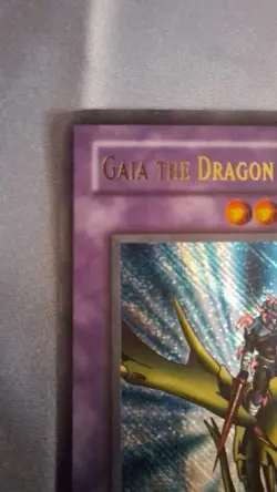 Double Misprint! Gaia the Dragon Champion LOB-125. Gold Name + Reverse Holo Foil - Image 5