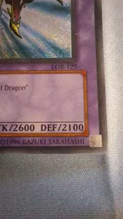 Double Misprint! Gaia the Dragon Champion LOB-125. Gold Name + Reverse Holo Foil - Image 9