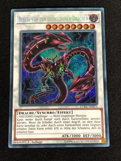 Yugioh Beelze of the Diabolic Dragons LCKC-DE071 1st Secret (NM) German - Image 2