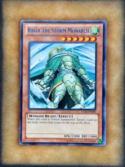 Yugioh Raiza the Storm Monarch DL14-EN008 Duelist League Rare BLUE NM - Image 1