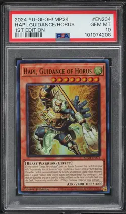 2024 Yu-Gi-Oh! MP24 1st Edition Hapi, Guidance Of Horus #MP24-EN234 PSA 10 GEM - Image 1