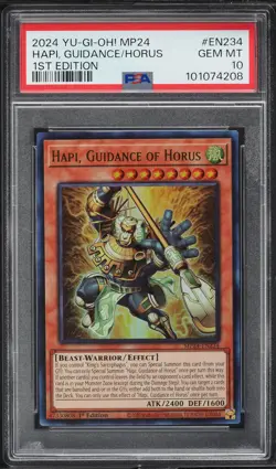 2024 Yu-Gi-Oh! MP24 1st Edition Hapi, Guidance Of Horus #MP24-EN234 PSA 10 GEM - Image 2