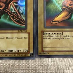 (2X) Vintage LOB-120 Ultra Rare Holo Right Leg of the Forbidden One Yu GiOh VLP - Image 6