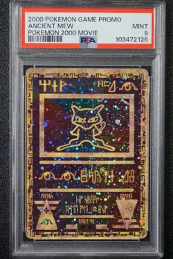 2000 Pokemon Ancient Mew PSA 9 MINT PokÃ©mon Movie Game Promo Double Holo Card - Image 14