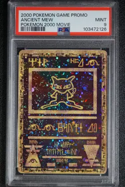 2000 Pokemon Ancient Mew PSA 9 MINT PokÃ©mon Movie Game Promo Double Holo Card - Image 19