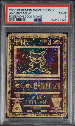 2000 Pokemon Ancient Mew PSA 9 MINT PokÃ©mon Movie Game Promo Double Holo Card - Image 3