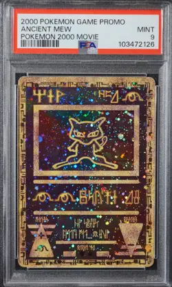 2000 Pokemon Ancient Mew PSA 9 MINT PokÃ©mon Movie Game Promo Double Holo Card - Image 7