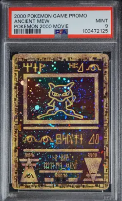 2000 Pokemon Ancient Mew PSA 9 MINT PokÃ©mon Movie Game Promo Double Holo Card - Image 5