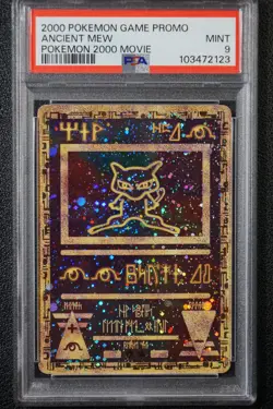 2000 Pokemon Ancient Mew PSA 9 MINT Pokémon Movie Game Promo Double Holo Card - Image 13