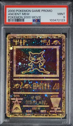 2000 Pokemon Ancient Mew PSA 9 MINT Pokémon Movie Game Promo Double Holo Card - Image 3