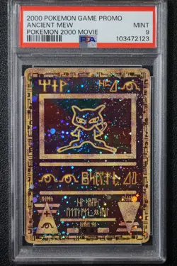 2000 Pokemon Ancient Mew PSA 9 MINT Pokémon Movie Game Promo Double Holo Card - Image 8