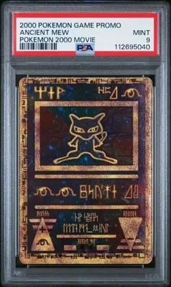2000 Pokemon Ancient Mew PSA 9 MINT Pokémon Movie Game Promo Double Holo Card - Image 1
