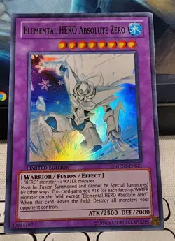 YuGiOh Collector's Elemental HERO Absolute Zero GENF-ENSE1 Super +BONUS - Image 1