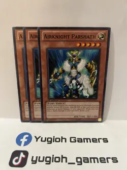 YUGIOH AIRKNIGHT PARSHATH X3 SDLS 1st EDITION COMMON L-PLAYED - Image 1