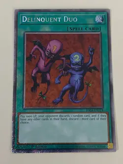 Yugioh - Delinquent Duo - 1st Edition Platinum Secret Rare NM - Free Holo Card B - Image 1