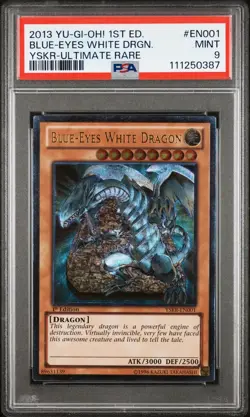 Yu-Gi-Oh Blue-Eyes White Dragon 2013 YSKR-EN001 Ultimate Rare 1st Edition PSA 9 - Image 1