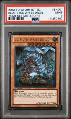 Yu-Gi-Oh Blue-Eyes White Dragon 2013 YSKR-EN001 Ultimate Rare 1st Edition PSA 9 - Image 3