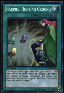Yu-Gi-Oh! - Harpie's Hunting Ground 2013 LCJW-EN102 Super Rare 1st Edition - Image 1